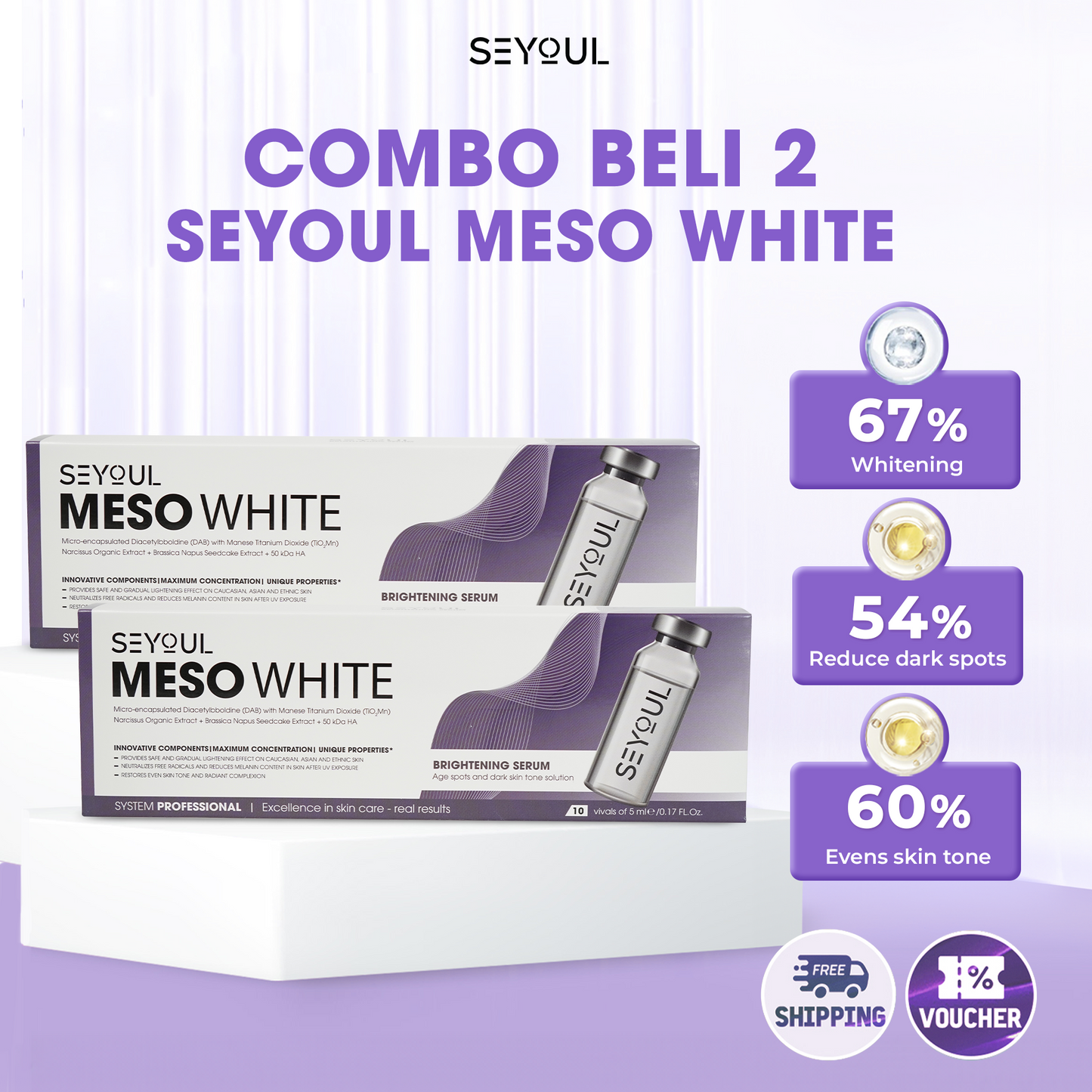 SEYOUL Mesowhite brightening serum set 6 botol