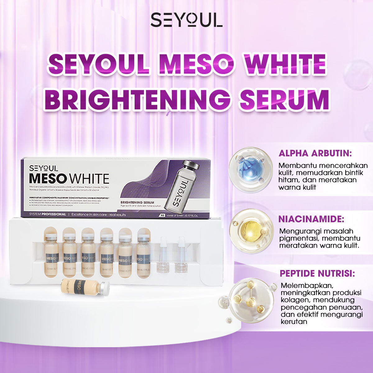 SEYOUL Mesowhite brightening serum set 6 botol