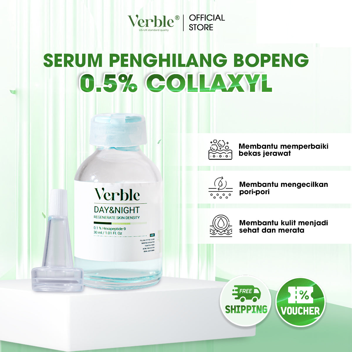 Serum Penghilang Bopeng VERBLE - Serum Day and Night